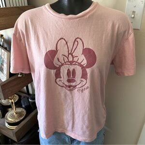 GAP x Disney Light Pink Minnie Mouse Short Sleeve T-Shirt